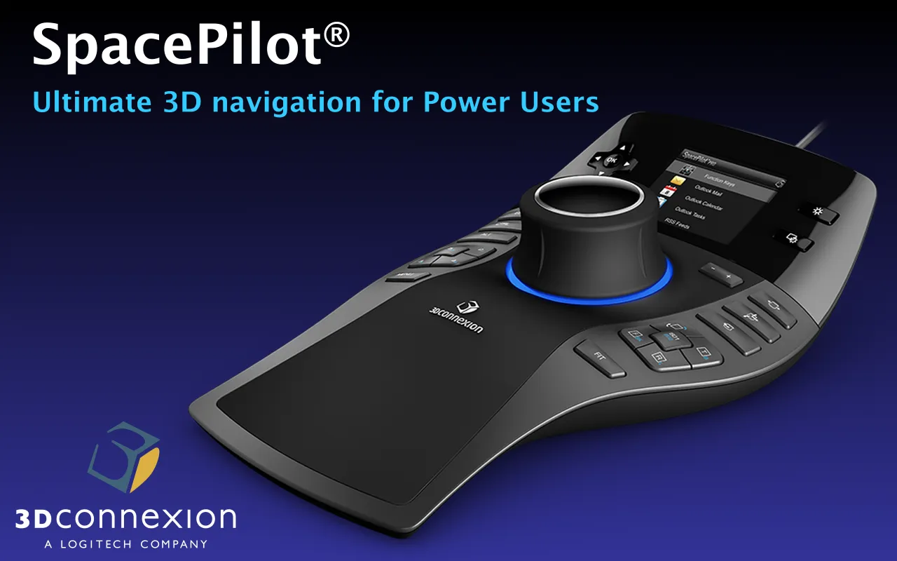 La souris 3D SpaceMouse® de 3DConnexion facilite la navigation 3D dans Clari3d.
