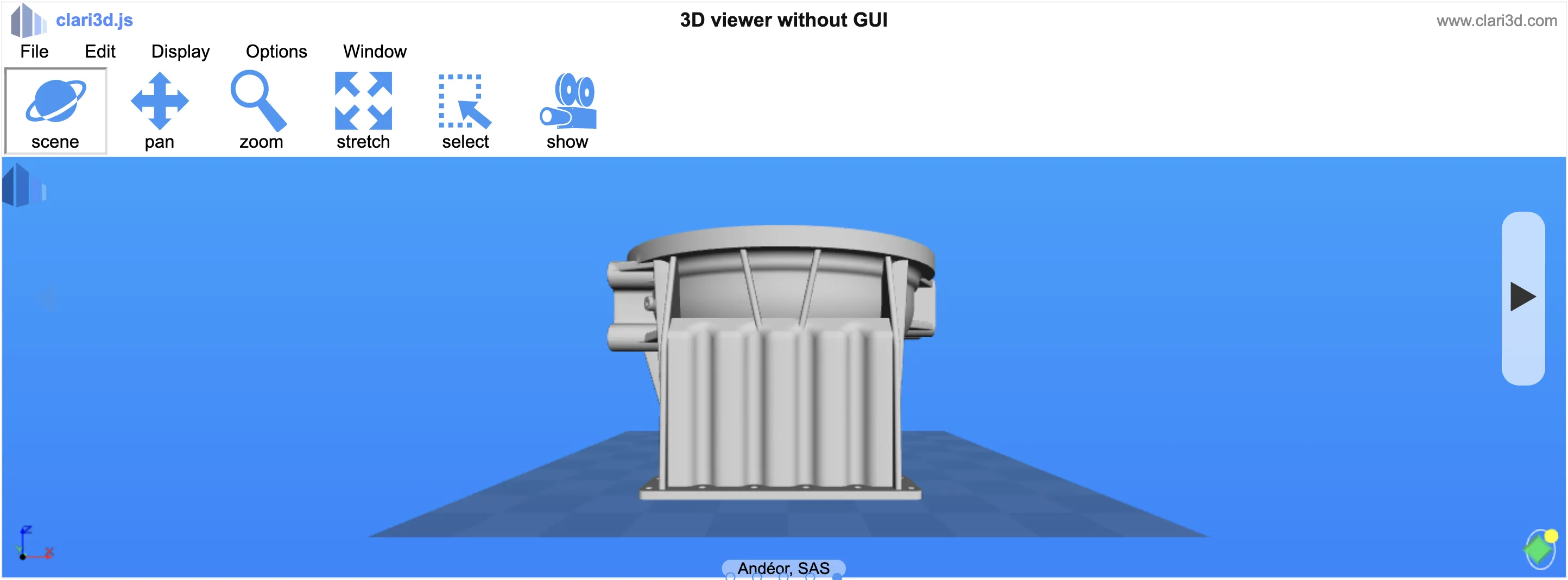 Clari3D.js 3D Webgl viewer