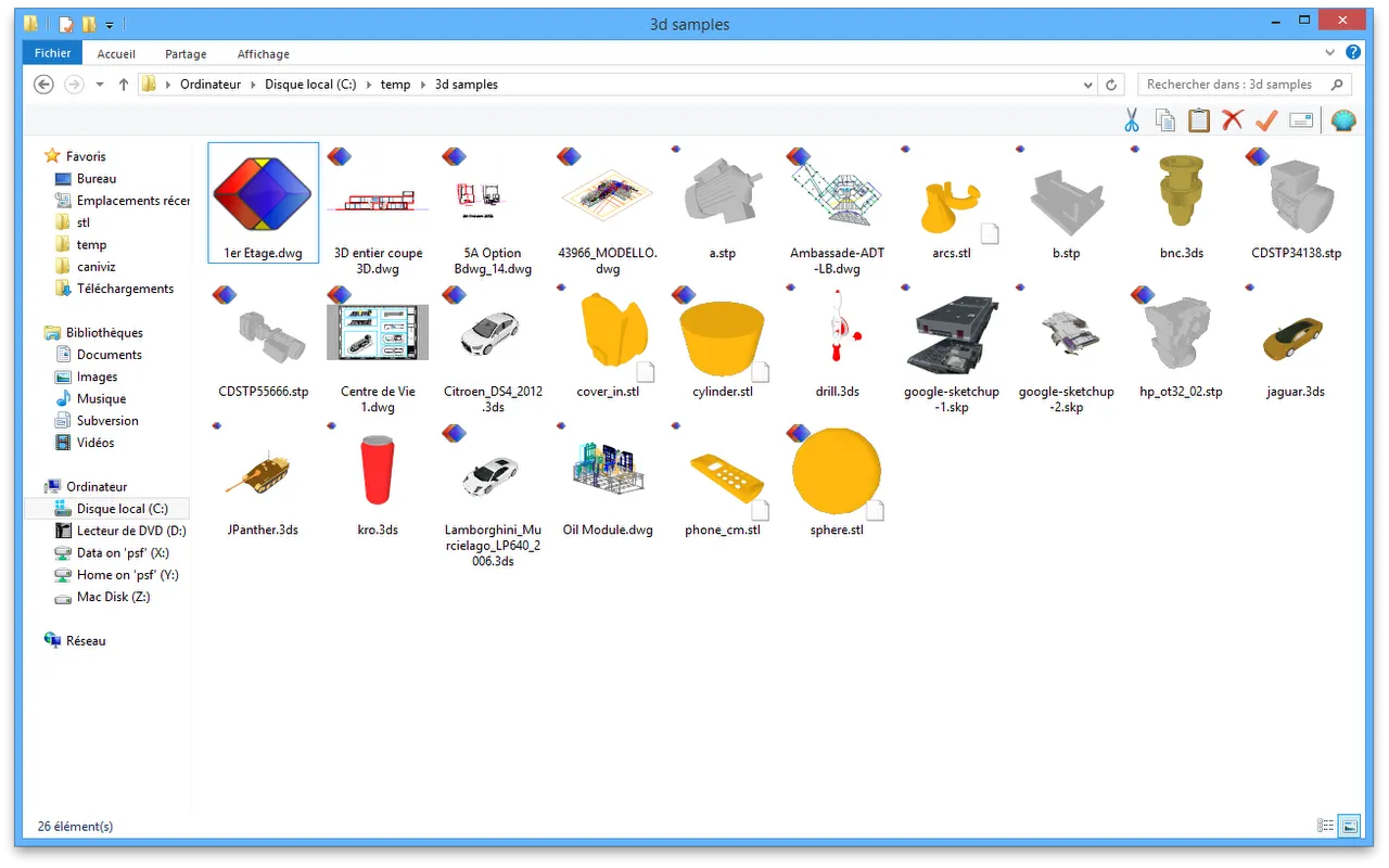 Preview 3D dans Windows Explorer